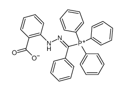 2-(2-(phenyl(triphenylphosphonio)methylene)hydrazinyl)benzoate Structure