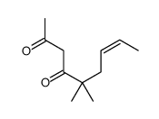 5,5-dimethylnon-7-ene-2,4-dione Structure