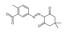 5,5-dimethyl-2-[(4-methyl-3-nitrophenyl)azo]cyclohexane-1,3-dione structure