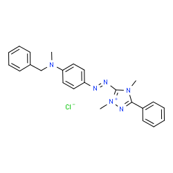 5-[[4-[benzylmethylamino]phenyl]azo]-1,4-dimethyl-3-phenyl-1H-1,2,4-triazolium chloride Structure