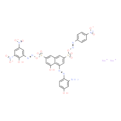 disodium 4-[(2-amino-4-hydroxyphenyl)azo]-5-hydroxynaphthalene-2,7-disulphonate, mono[(p-nitrophenyl)azo] mono[(2-hydroxy-3,5-dinitrophenyl)azo] derivative picture