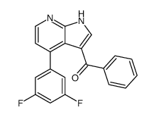 [4-(3,5-difluorophenyl)-1H-pyrrolo[2,3-b]pyridin-3-yl]-phenylmethanone Structure