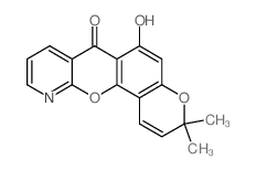 6-hydroxy-3,3-dimethyl-3H-pyrano<2',3':7,8>chromeno<2,3-b>pyridin-7-one Structure