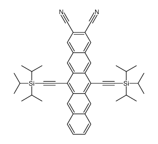 6,13-bis[2-tri(propan-2-yl)silylethynyl]pentacene-2,3-dicarbonitrile Structure