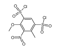 5-methoxy-6-nitro-toluene-2,4-disulfonyl chloride Structure