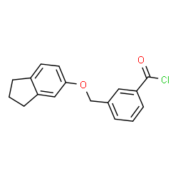 3-[(2,3-Dihydro-1H-inden-5-yloxy)methyl]benzoyl chloride结构式