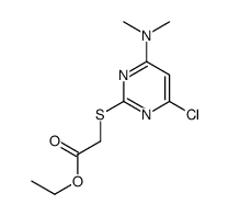 ethyl 2-[4-chloro-6-(dimethylamino)pyrimidin-2-yl]sulfanylacetate结构式