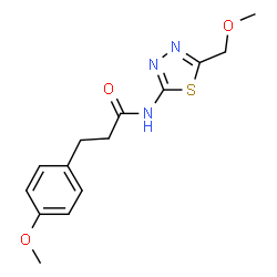 N-[5-(Methoxymethyl)-1,3,4-thiadiazol-2-yl]-3-(4-methoxyphenyl)propanamide结构式