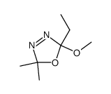 2-ethyl-2-methoxy-5,5-dimethyl-2,5-dihydro-1,3,4-oxadiazole结构式