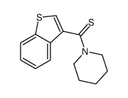 1-benzothiophen-3-yl(piperidin-1-yl)methanethione Structure