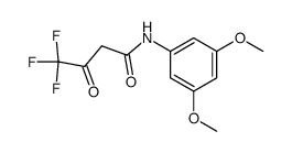 4,4,4-trifluoro-N-(3,5-dimethoxyphenyl)-3-oxobutanamide结构式