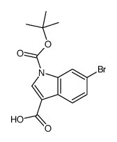 6-BROMO-1-(TERT-BUTOXYCARBONYL)-1H-INDOLE-3-CARBOXYLIC ACID Structure