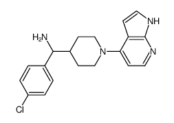 C-(4-chlorophenyl)-C-[1-(1H-pyrrolo[2,3-b]pyridin-4-yl)piperidin-4-yl]methylamine Structure