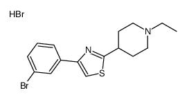 4-(3-bromophenyl)-2-(1-ethylpiperidin-4-yl)-1,3-thiazole,hydrobromide Structure
