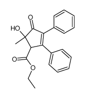 4-ethoxy-5-hydroxy-5-methyl-2,3-diphenylcyclopent-2-enone结构式