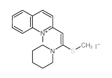 Quinolinium,1-methyl-2-[2-(methylthio)-2-(1-piperidinyl)ethenyl]-, iodide (1:1) picture