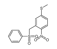 2-(benzenesulfonylmethyl)-4-methylsulfanyl-1-nitrobenzene结构式