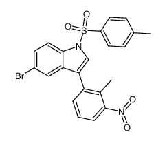 5-bromo-3-(2-methyl-3-nitrophenyl)-1-<(4-methyl-phenyl)sulfonyl>-1H-indole Structure