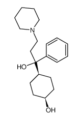 1-(cis-4-hydroxycyclohexyl)-1-phenyl-3-(1-piperidinyl)-1-propanol结构式