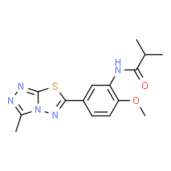 N-[2-Methoxy-5-(3-methyl[1,2,4]triazolo[3,4-b][1,3,4]thiadiazol-6-yl)phenyl]-2-methylpropanamide结构式