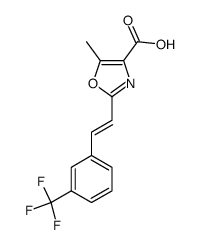 5-Methyl-2-(3-trifluoromethylstyryl)-4-oxazolecarboxylic acid Structure