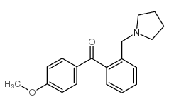 4'-METHOXY-2-PYRROLIDINOMETHYL BENZOPHENONE结构式