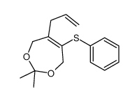 2,2-dimethyl-5-phenylsulfanyl-6-prop-2-enyl-4,7-dihydro-1,3-dioxepine结构式