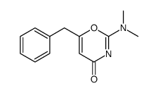 6-benzyl-2-(dimethylamino)-1,3-oxazin-4-one结构式