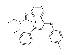 1-(N',N'-diethylureido)-1,3-diphenyl-3-(p-tolylimino)prop-1-ene Structure