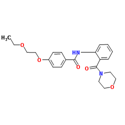 4-(2-Ethoxyethoxy)-N-[2-(4-morpholinylcarbonyl)phenyl]benzamide结构式