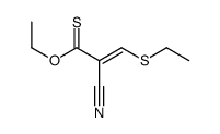 O-ethyl 2-cyano-3-ethylsulfanylprop-2-enethioate Structure