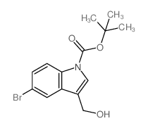 1-Boc-5-溴-3-羟基甲基吲哚结构式