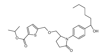 propan-2-yl 5-[[(2R)-1-[4-[(1S)-1-hydroxyhexyl]phenyl]-5-oxopyrrolidin-2-yl]methoxymethyl]thiophene-2-carboxylate Structure