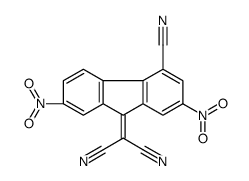 2-(4-cyano-2,7-dinitrofluoren-9-ylidene)propanedinitrile结构式
