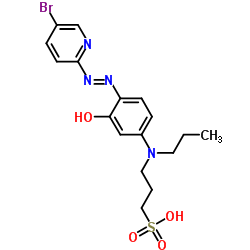 2-(5-BROMO-2-PYRIDYLAZO)-5-[N-N-PROPYL-N-(3-SULFOPROPYL)AMINO]PHENOL structure