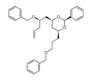 (4R)-4-benzyloxy-5-[(2S,4R,6S)-6-(3-benzyloxy-propyl)-2-phenyl-1,3-dioxan-4-yl]pent-1-ene Structure