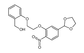 [2-[2-[5-(1,3-dioxolan-2-yl)-2-nitrophenoxy]ethoxy]phenyl]methanol Structure