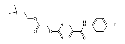 [5-(4-Fluorophenylcarbamoyl)pyrimidin-2-yloxy]acetic acid 3,3-dimethyl-butyl ester Structure