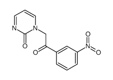 2(1H)-Pyrimidinone, 1-[2-(3-nitrophenyl)-2-oxoethyl]-结构式