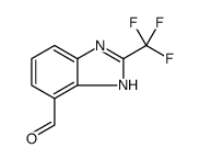 1H-Benzimidazole-7-carboxaldehyde, 2-(trifluoromethyl) structure