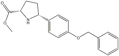 (2S,5R)-methyl 5-(4-(benzyloxy)phenyl)pyrrolidine-2-carboxylate Structure