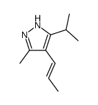 1H-Pyrazole,3-methyl-5-(1-methylethyl)-4-(1-propenyl)-,(E)-(9CI)结构式
