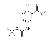 Benzoic acid, 5-[[(1,1-dimethylethoxy)carbonyl]amino]-2-hydroxy-, methyl ester Structure