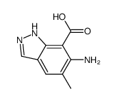 6-amino-5-methyl-1H-indazole-7-carboxylic acid结构式