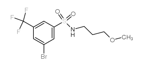 3-Bromo-N-(3-methoxypropyl)-5-(trifluoromethyl)benzenesulfonamide Structure