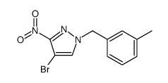 1H-Pyrazole, 4-bromo-1-[(3-methylphenyl)methyl]-3-nitro结构式