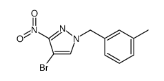 1H-Pyrazole, 4-bromo-1-[(3-methylphenyl)methyl]-3-nitro structure