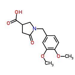 1-(3,4-Dimethoxy-benzyl)-5-oxo-pyrrolidine-3-carboxylic acid Structure