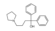 1,1-diphenyl-4-pyrrolidin-1-ylbutan-1-ol结构式