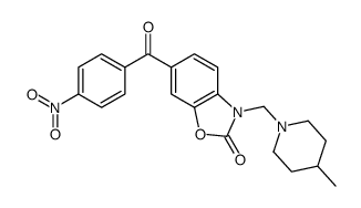 3-[(4-methylpiperidin-1-yl)methyl]-6-(4-nitrobenzoyl)-1,3-benzoxazol-2-one Structure